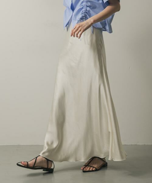 SENSE OF PLACE by URBAN RESEARCH / センスオブプレイス バイ アーバンリサーチ スカート | 『一部WEB限定カラー』ナローサテンスカート | 詳細11