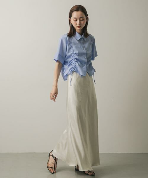 SENSE OF PLACE by URBAN RESEARCH / センスオブプレイス バイ アーバンリサーチ スカート | 『一部WEB限定カラー』ナローサテンスカート | 詳細13