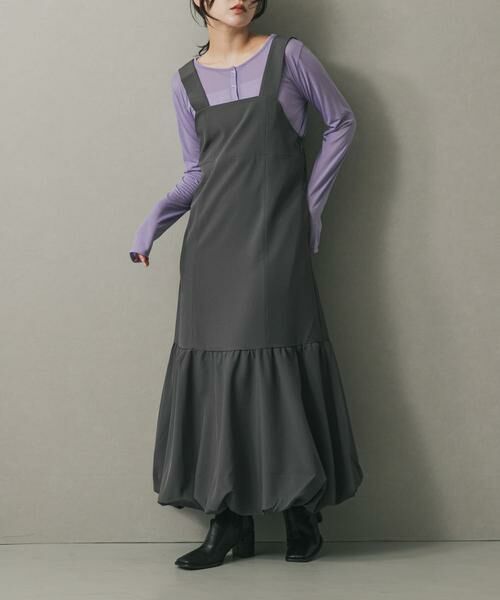 SENSE OF PLACE by URBAN RESEARCH / センスオブプレイス バイ アーバンリサーチ ワンピース | バルーンヘムジャンスカ(グレー)