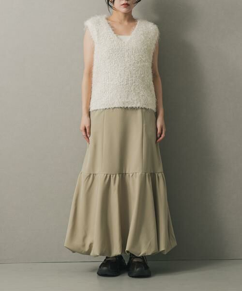 SENSE OF PLACE by URBAN RESEARCH/センスオブプレイス バイ アーバンリサーチ バルーンヘムジャンスカ ベージュ COMPACT