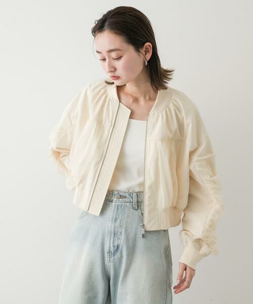 SENSE OF PLACE by URBAN RESEARCH / センスオブプレイス バイ アーバンリサーチ ブルゾン | チュールレイヤードブルゾン | 詳細18