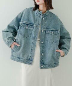 SENSE OF PLACE by URBAN RESEARCH / センスオブプレイス バイ アーバンリサーチ Gジャン・デニムジャケット | ルーズノーカラーデニムジャケット