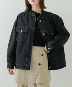 SENSE OF PLACE by URBAN RESEARCH / センスオブプレイス バイ アーバンリサーチ Gジャン・デニムジャケット | ルーズノーカラーデニムジャケット