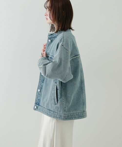 SENSE OF PLACE by URBAN RESEARCH / センスオブプレイス バイ アーバンリサーチ Gジャン・デニムジャケット | ルーズノーカラーデニムジャケット | 詳細3
