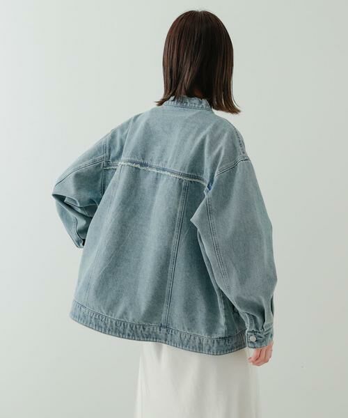 SENSE OF PLACE by URBAN RESEARCH / センスオブプレイス バイ アーバンリサーチ Gジャン・デニムジャケット | ルーズノーカラーデニムジャケット | 詳細4
