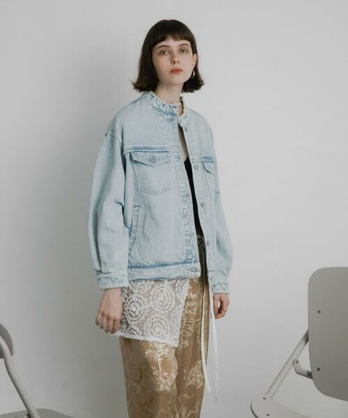 SENSE OF PLACE by URBAN RESEARCH / センスオブプレイス バイ アーバンリサーチ Gジャン・デニムジャケット | ルーズノーカラーデニムジャケット | 詳細18