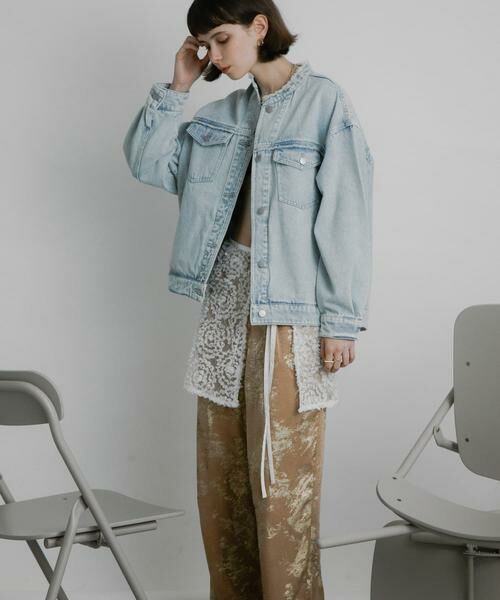 SENSE OF PLACE by URBAN RESEARCH / センスオブプレイス バイ アーバンリサーチ Gジャン・デニムジャケット | ルーズノーカラーデニムジャケット | 詳細19