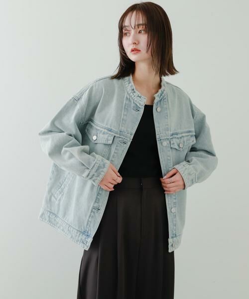 SENSE OF PLACE by URBAN RESEARCH / センスオブプレイス バイ アーバンリサーチ Gジャン・デニムジャケット | ルーズノーカラーデニムジャケット | 詳細22