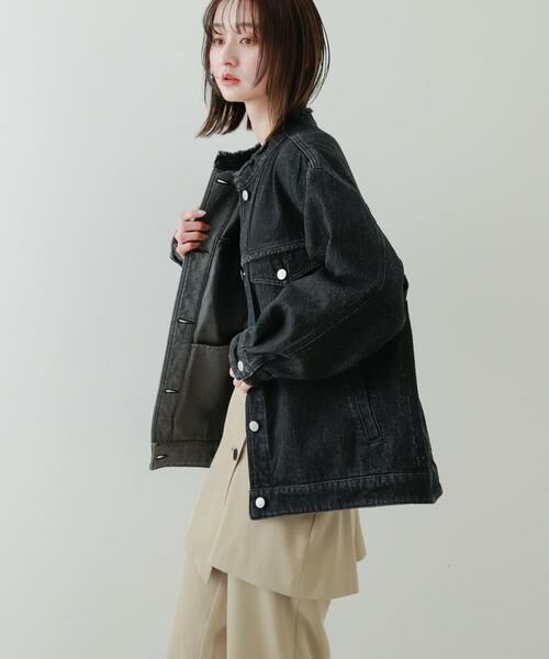 SENSE OF PLACE by URBAN RESEARCH / センスオブプレイス バイ アーバンリサーチ Gジャン・デニムジャケット | ルーズノーカラーデニムジャケット | 詳細30