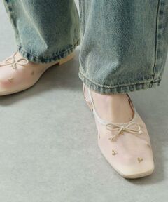 SENSE OF PLACE by URBAN RESEARCH / センスオブプレイス バイ アーバンリサーチ バレエシューズ | ハートチュールフラットシューズ