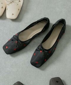 SENSE OF PLACE by URBAN RESEARCH / センスオブプレイス バイ アーバンリサーチ バレエシューズ | ハートチュールフラットシューズ