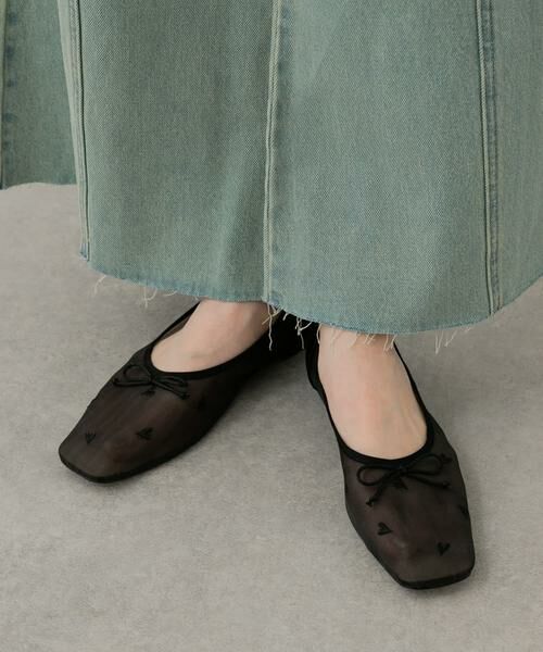 SENSE OF PLACE by URBAN RESEARCH / センスオブプレイス バイ アーバンリサーチ バレエシューズ | ハートチュールフラットシューズ | 詳細7