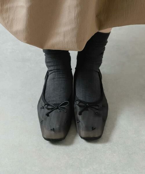 SENSE OF PLACE by URBAN RESEARCH / センスオブプレイス バイ アーバンリサーチ バレエシューズ | ハートチュールフラットシューズ | 詳細10