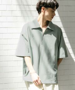 SENSE OF PLACE by URBAN RESEARCH / センスオブプレイス バイ アーバンリサーチ Tシャツ | 『ユニセックス』ダンボールポンチハーフジップショートスリーブTシャツ