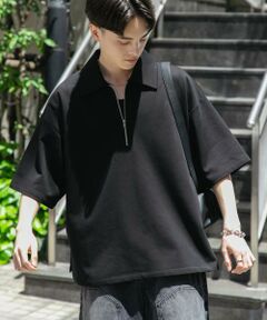 SENSE OF PLACE by URBAN RESEARCH / センスオブプレイス バイ アーバンリサーチ Tシャツ | 『ユニセックス』ダンボールポンチハーフジップショートスリーブTシャツ