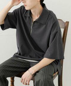 SENSE OF PLACE by URBAN RESEARCH / センスオブプレイス バイ アーバンリサーチ Tシャツ | 『ユニセックス』ダンボールポンチハーフジップショートスリーブTシャツ