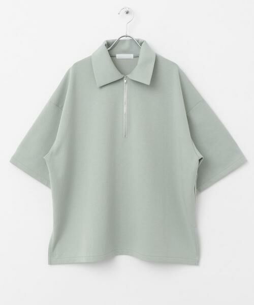 SENSE OF PLACE by URBAN RESEARCH / センスオブプレイス バイ アーバンリサーチ Tシャツ | 『ユニセックス』ダンボールポンチハーフジップショートスリーブTシャツ | 詳細11