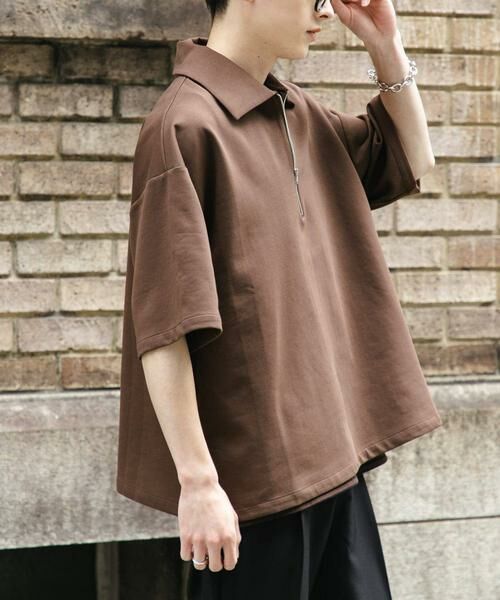 SENSE OF PLACE by URBAN RESEARCH / センスオブプレイス バイ アーバンリサーチ Tシャツ | 『ユニセックス』ダンボールポンチハーフジップショートスリーブTシャツ | 詳細20