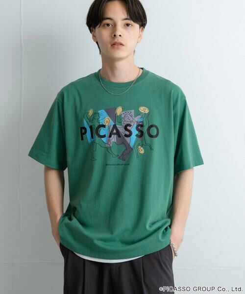 SENSE OF PLACE by URBAN RESEARCH/センスオブプレイス バイ アーバンリサーチ PICASSO SHORT-SLEEVE T-SHIRTS B グリーン L SENSE OF PLACE by URBAN RESEARCH/センスオブプレイス バイ アーバンリサーチ PICASSO SHORT-SLEEVE T-SHIRTS B グリーン L