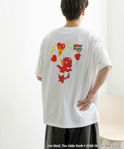 SENSE OF PLACE by URBAN RESEARCH/センスオブプレイス バイ アーバンリサーチ 『別注』HOT STUFF×SENSE OF PLACE プリントTシャツ A ホワイト M