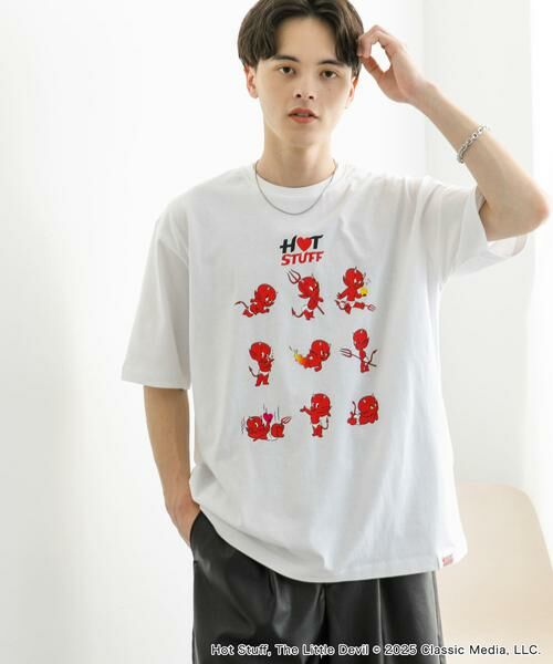 SENSE OF PLACE by URBAN RESEARCH/センスオブプレイス バイ アーバンリサーチ 『別注』HOT STUFF×SENSE OF PLACE プリントTシャツ B ホワイト M