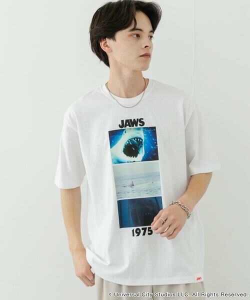 SENSE OF PLACE by URBAN RESEARCH/センスオブプレイス バイ アーバンリサーチ 『別注』SENSE OF PLACE×JAWS プリントT-SHIRTS/A ホワイト M SENSE OF PLACE by URBAN RESEARCH/センスオブプレイス バイ アーバンリサーチ 『別注』SENSE OF PLACE×JAWS プリントT-SHIRTS/A ホワイト M
