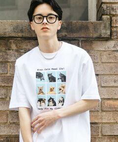 SENSE OF PLACE by URBAN RESEARCH / センスオブプレイス バイ アーバンリサーチ Tシャツ | 『ユニセックス』Cat graphic Short-Sleeve T-shirts