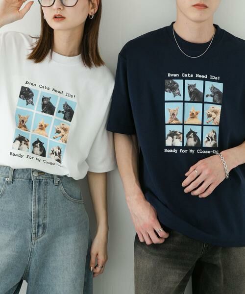 SENSE OF PLACE by URBAN RESEARCH / センスオブプレイス バイ アーバンリサーチ Tシャツ | 『ユニセックス』Cat graphic Short-Sleeve T-shirts | 詳細4