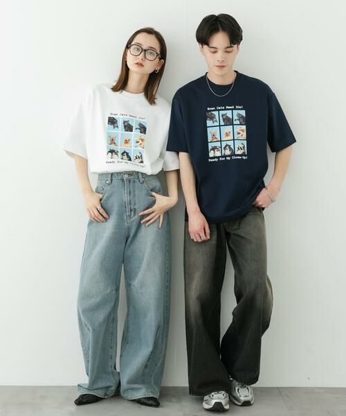 SENSE OF PLACE by URBAN RESEARCH / センスオブプレイス バイ アーバンリサーチ Tシャツ | 『ユニセックス』Cat graphic Short-Sleeve T-shirts | 詳細6