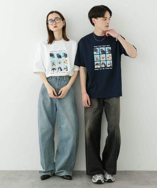SENSE OF PLACE by URBAN RESEARCH / センスオブプレイス バイ アーバンリサーチ Tシャツ | 『ユニセックス』Cat graphic Short-Sleeve T-shirts | 詳細7