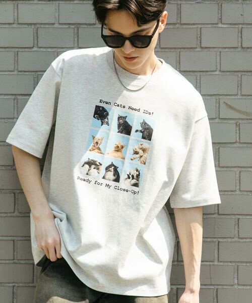 SENSE OF PLACE by URBAN RESEARCH / センスオブプレイス バイ アーバンリサーチ Tシャツ | 『ユニセックス』Cat graphic Short-Sleeve T-shirts | 詳細30