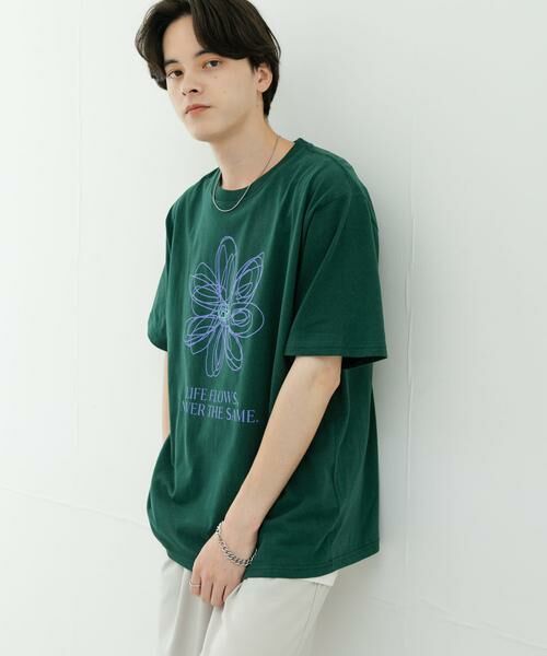 SENSE OF PLACE by URBAN RESEARCH / センスオブプレイス バイ アーバンリサーチ Tシャツ | フラワーアートグラフィックショートスリーブTシャツ | 詳細1