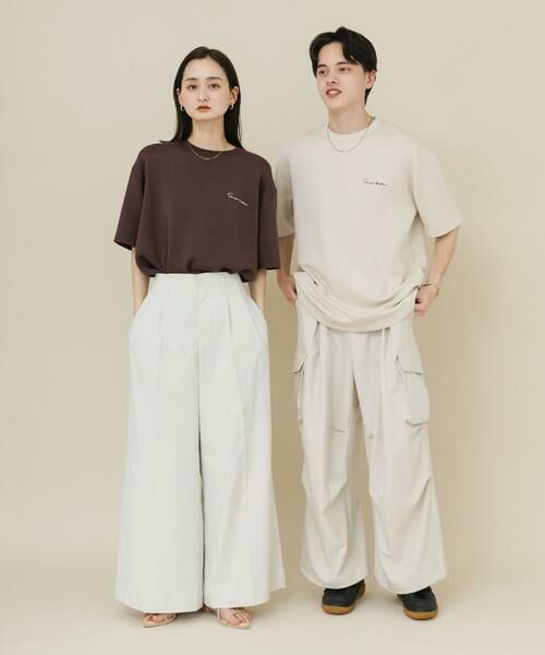 SENSE OF PLACE by URBAN RESEARCH / センスオブプレイス バイ アーバンリサーチ Tシャツ | 『一部WEB限定カラー』『ユニセックス』シシュウダンボールポンチショートスリーブTシャツ | 詳細3