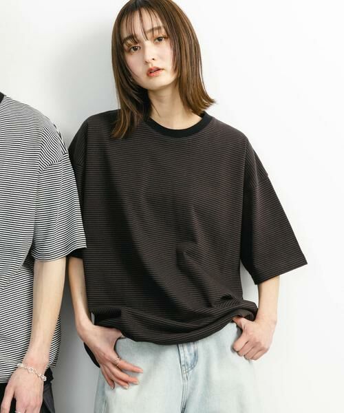 SENSE OF PLACE by URBAN RESEARCH / センスオブプレイス バイ アーバンリサーチ Tシャツ | 『ユニセックス』アソートドローコードショートスリーブTシャツ(ブラウン)