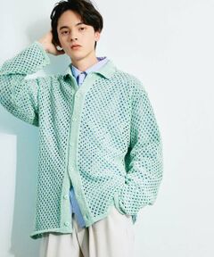 SENSE OF PLACE by URBAN RESEARCH / センスオブプレイス バイ アーバンリサーチ カーディガン・ボレロ | 『ユニセックス』メッシュ衿付きカーディガン