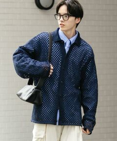 SENSE OF PLACE by URBAN RESEARCH / センスオブプレイス バイ アーバンリサーチ カーディガン・ボレロ | 『ユニセックス』メッシュ衿付きカーディガン