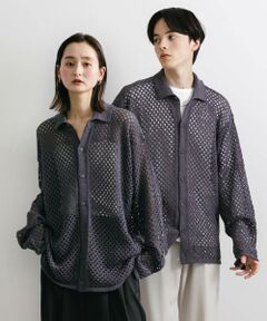 SENSE OF PLACE by URBAN RESEARCH / センスオブプレイス バイ アーバンリサーチ カーディガン・ボレロ | 『ユニセックス』メッシュ衿付きカーディガン