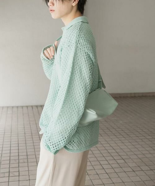 SENSE OF PLACE by URBAN RESEARCH / センスオブプレイス バイ アーバンリサーチ カーディガン・ボレロ | 『ユニセックス』メッシュ衿付きカーディガン | 詳細11