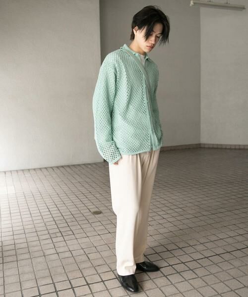 SENSE OF PLACE by URBAN RESEARCH / センスオブプレイス バイ アーバンリサーチ カーディガン・ボレロ | 『ユニセックス』メッシュ衿付きカーディガン | 詳細14