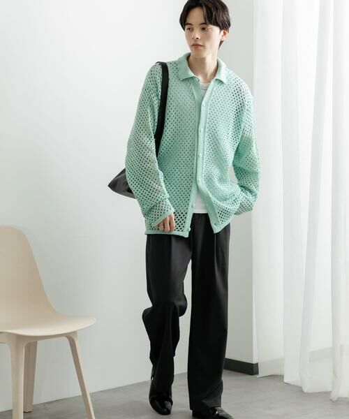 SENSE OF PLACE by URBAN RESEARCH / センスオブプレイス バイ アーバンリサーチ カーディガン・ボレロ | 『ユニセックス』メッシュ衿付きカーディガン | 詳細6