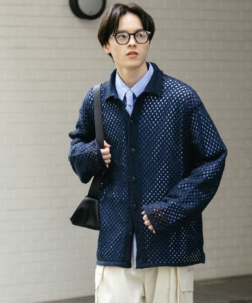 SENSE OF PLACE by URBAN RESEARCH / センスオブプレイス バイ アーバンリサーチ カーディガン・ボレロ | 『ユニセックス』メッシュ衿付きカーディガン | 詳細23