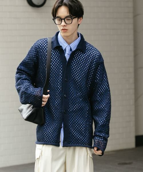 SENSE OF PLACE by URBAN RESEARCH / センスオブプレイス バイ アーバンリサーチ カーディガン・ボレロ | 『ユニセックス』メッシュ衿付きカーディガン | 詳細24