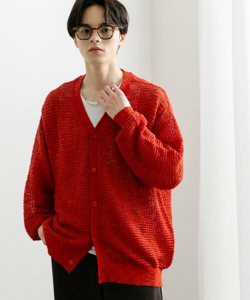 SENSE OF PLACE by URBAN RESEARCH / センスオブプレイス バイ アーバンリサーチ カーディガン・ボレロ | 『ユニセックス』『洗濯可』シアーVネックカーディガン | 詳細4