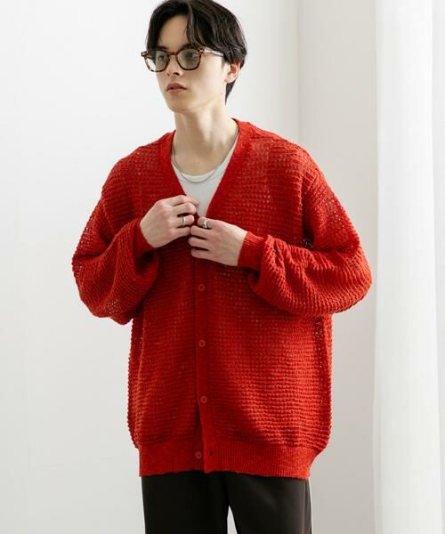 SENSE OF PLACE by URBAN RESEARCH / センスオブプレイス バイ アーバンリサーチ カーディガン・ボレロ | 『ユニセックス』『洗濯可』シアーVネックカーディガン | 詳細6