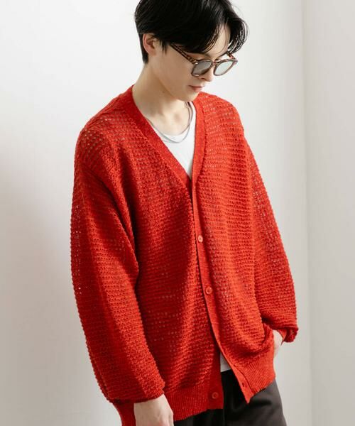 SENSE OF PLACE by URBAN RESEARCH / センスオブプレイス バイ アーバンリサーチ カーディガン・ボレロ | 『ユニセックス』『洗濯可』シアーVネックカーディガン | 詳細7