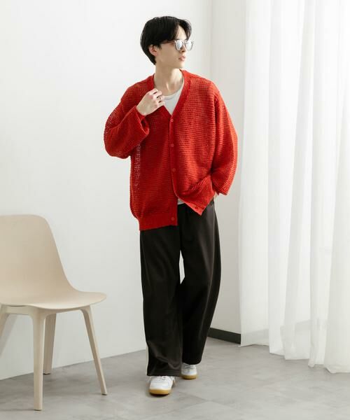 SENSE OF PLACE by URBAN RESEARCH / センスオブプレイス バイ アーバンリサーチ カーディガン・ボレロ | 『ユニセックス』『洗濯可』シアーVネックカーディガン | 詳細9