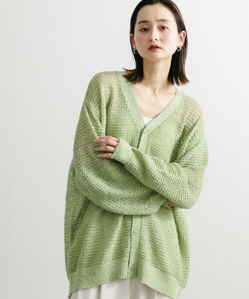 SENSE OF PLACE by URBAN RESEARCH / センスオブプレイス バイ アーバンリサーチ カーディガン・ボレロ | 『ユニセックス』『洗濯可』シアーVネックカーディガン | 詳細13