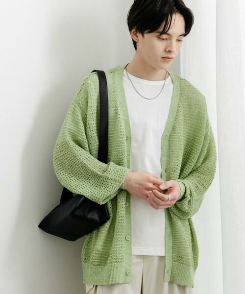 SENSE OF PLACE by URBAN RESEARCH / センスオブプレイス バイ アーバンリサーチ カーディガン・ボレロ | 『ユニセックス』『洗濯可』シアーVネックカーディガン | 詳細25