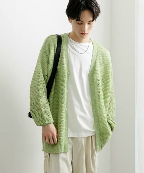 SENSE OF PLACE by URBAN RESEARCH / センスオブプレイス バイ アーバンリサーチ カーディガン・ボレロ | 『ユニセックス』『洗濯可』シアーVネックカーディガン | 詳細29