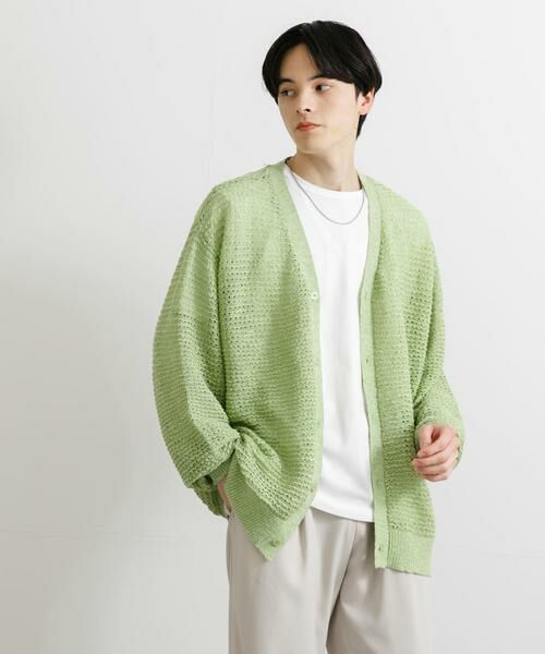 SENSE OF PLACE by URBAN RESEARCH / センスオブプレイス バイ アーバンリサーチ カーディガン・ボレロ | 『ユニセックス』『洗濯可』シアーVネックカーディガン | 詳細18